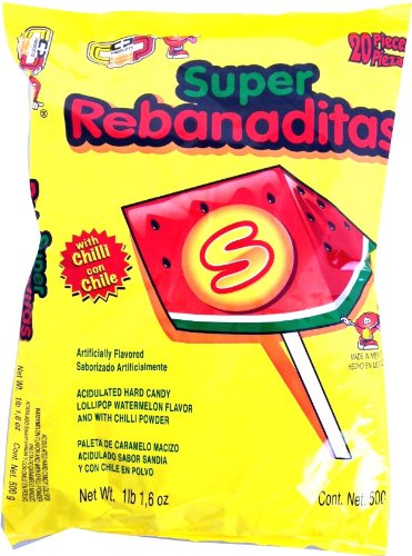 Super Rebanadita | Tangy and Spicy Mexican Lollipops - 20 pcs