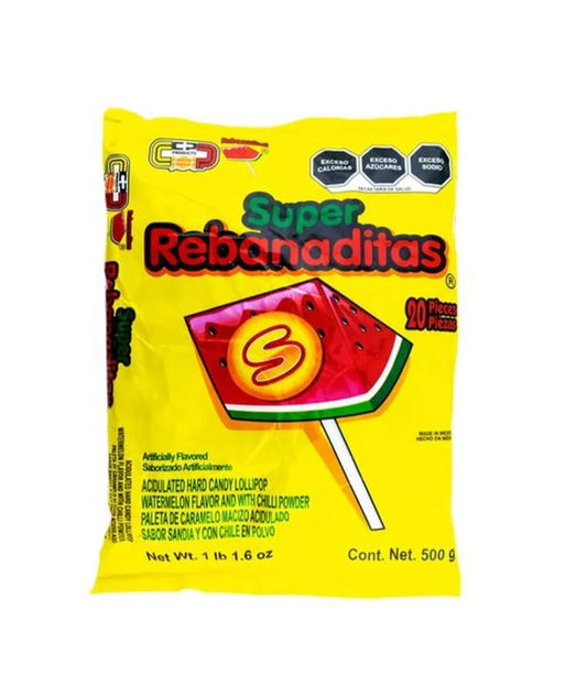 Super Rebanadita | Tangy and Spicy Mexican Lollipops - 20 pcs