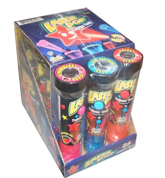 Laser Pop | LED Light Projector Lollipop – 12 Count Box