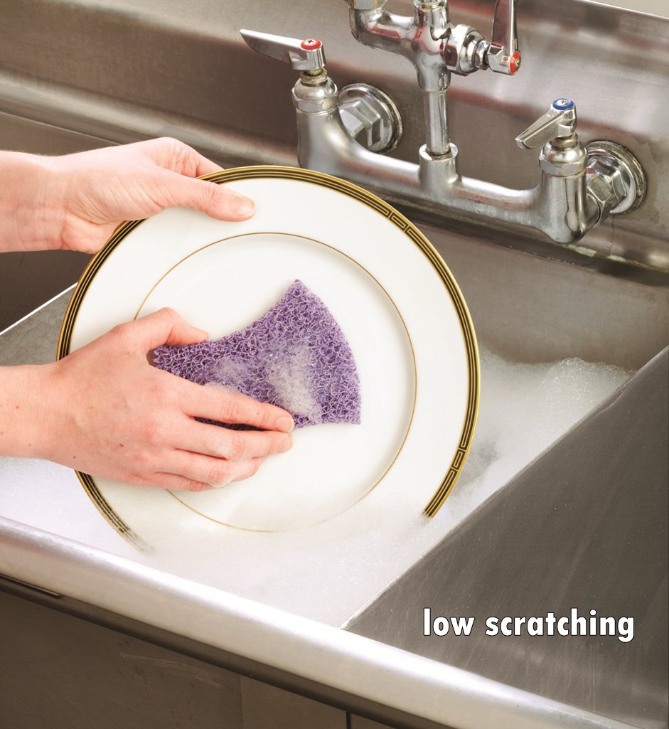 3M Scotch-Brite Purple Scouring Pad 2020CC, 2.8 in x 4.5 in, 4/Pack
