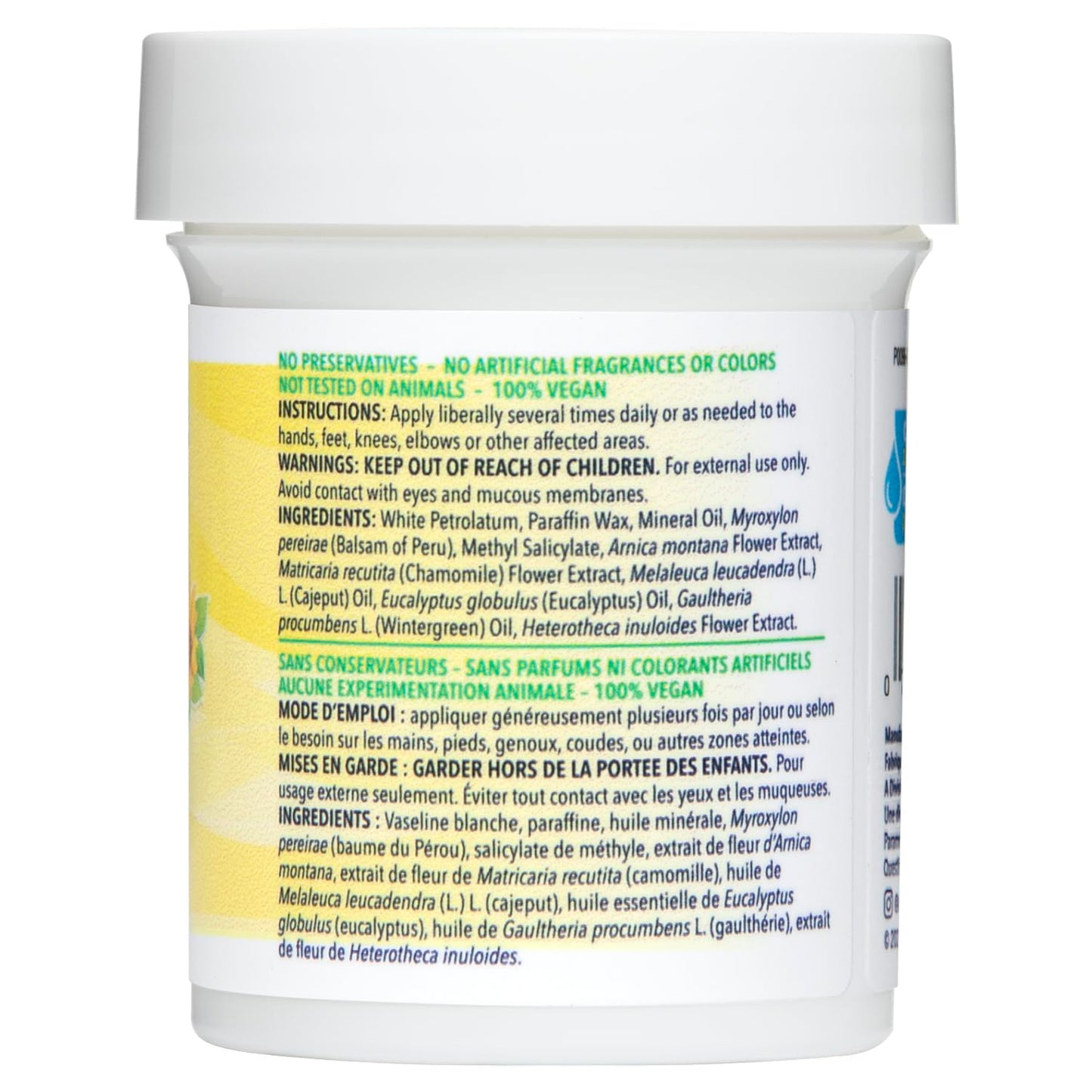 De La Cruz Arnica Salve - Foot Cream for Dry Cracked Heels and Feet - Moisturizing Hand Salve for Dried Hands - 24 Hour Moisture Foot Cream for Dry Cracked Feet and Rough Skin - (2 Ounces)