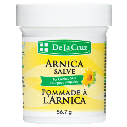 De La Cruz Arnica Salve - Foot Cream for Dry Cracked Heels and Feet - Moisturizing Hand Salve for Dried Hands - 24 Hour Moisture Foot Cream for Dry Cracked Feet and Rough Skin - (2 Ounces)