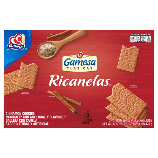 Ricanelas Mexican Cinnamon Cookies Galletas 5 pack - 3.31 oz