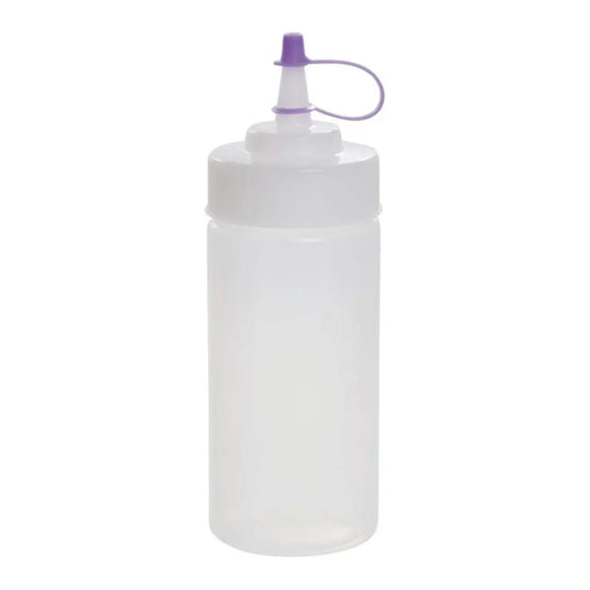 TABLECRAFT 8 Oz Clear Polyethylene Widemouth Squeeze Bottle - 2 1/4" Dia x 6 3/4" H