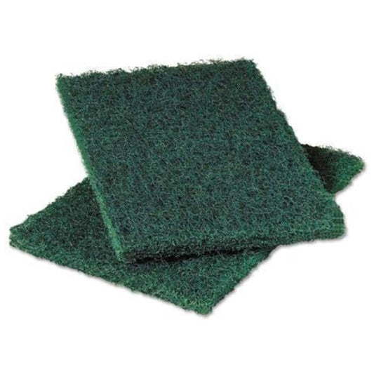 3M™ Scotch-Brite 86CC Heavy-Duty Scouring Pads, 6" x 9", Green, Pack of 10 Pads