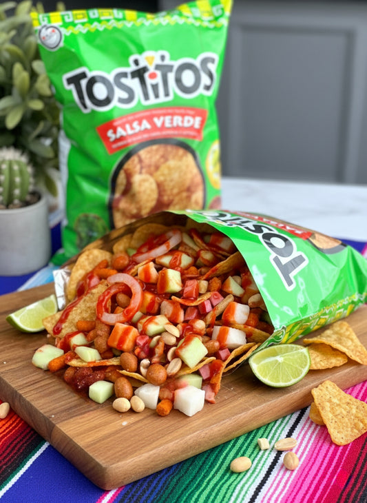 Tostitos Salsa Verde 10 Pack (65grams/2.29oz each) Original Sabritas Mexican Edition Version Tostilocos Chili Corn Tortilla Chips Snacks
