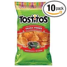 Tostitos Salsa Verde 10 Pack (65grams/2.29oz each) Original Sabritas Mexican Edition Version Tostilocos Chili Corn Tortilla Chips Snacks
