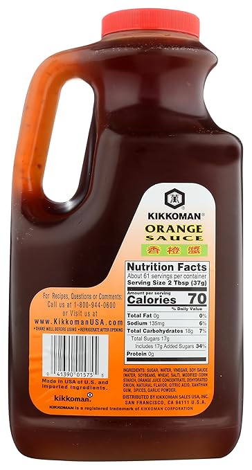 Kikkoman Preservative-Free Orange Sauce - 5lb. 5 Oz., 5.36 Lb