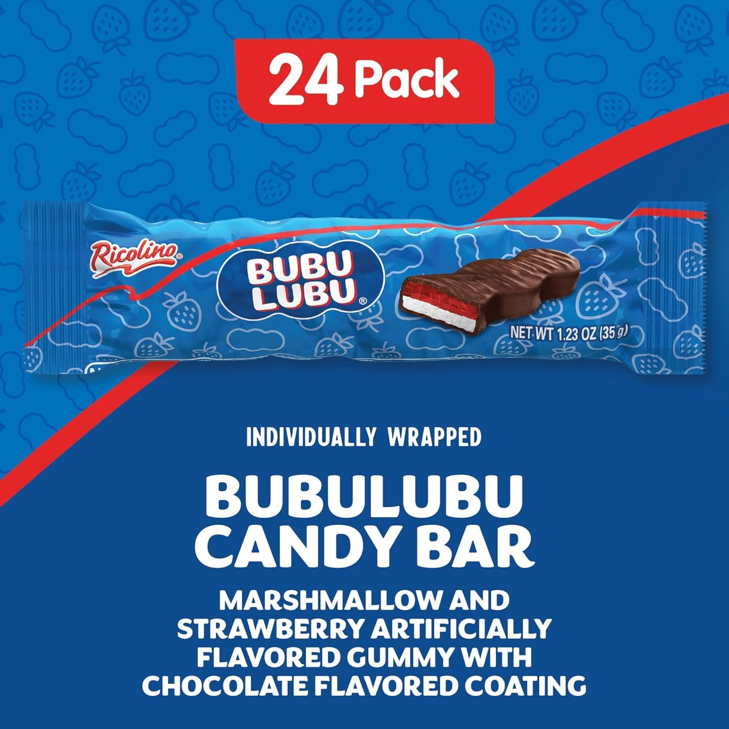 Ricolino Bubulubu – Strawberry Flavored Marshmallow Chocolate Bar