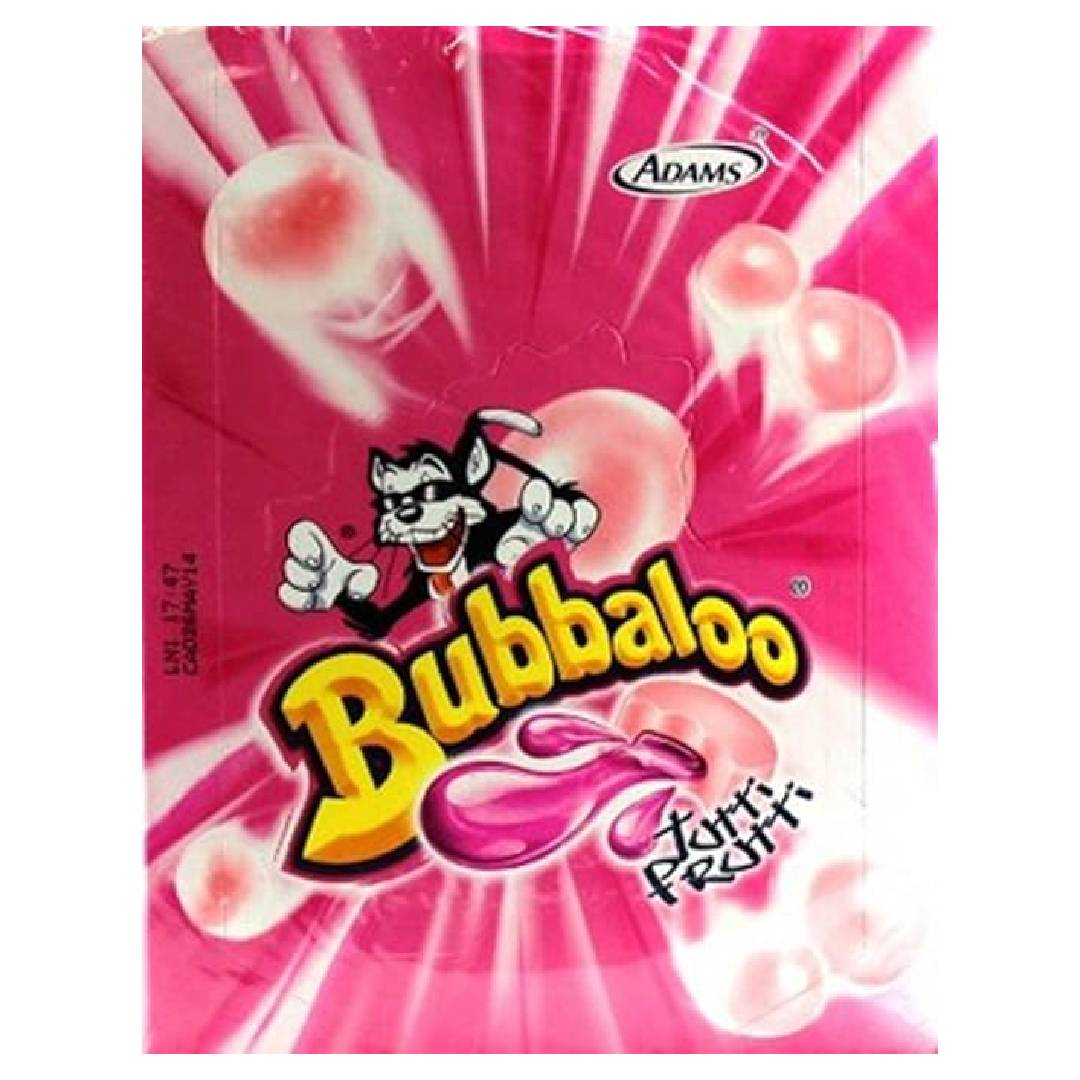 BUBBALOO CHEWING GUM TUTTI FRUTI ( 50 in a Pack ) by Bubbaloo