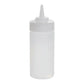 TABLECRAFT 8 Oz Clear Polyethylene Widemouth Squeeze Bottle - 2 1/4" Dia x 6 3/4" H